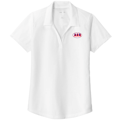 AER - Ladies Tri Blend Wicking Polo - White