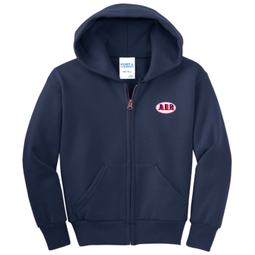 AER - Port & Company Youth Full-Zip Hooded Sweatshirt